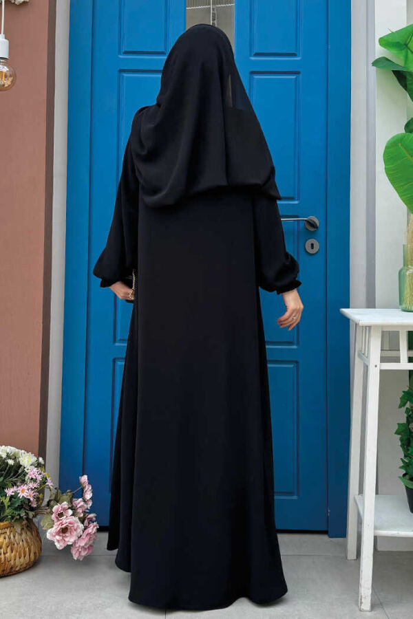 فستان مميز تصميم واسع مع جيوب من المجموعة الرمضانية 🌙لون اسود